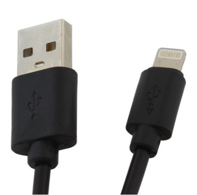 USB кабель Apple для iPhone 5, 5s,5c,6,6+ для зарядки и синхронизации Черный - фото